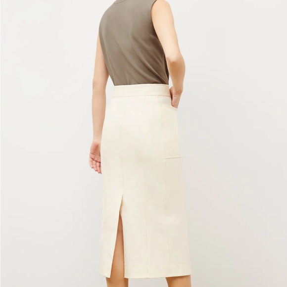 NEW MM Lafleur the Lane skirt midi gray blue better than denim stretch 8 - Picture 11 of 16